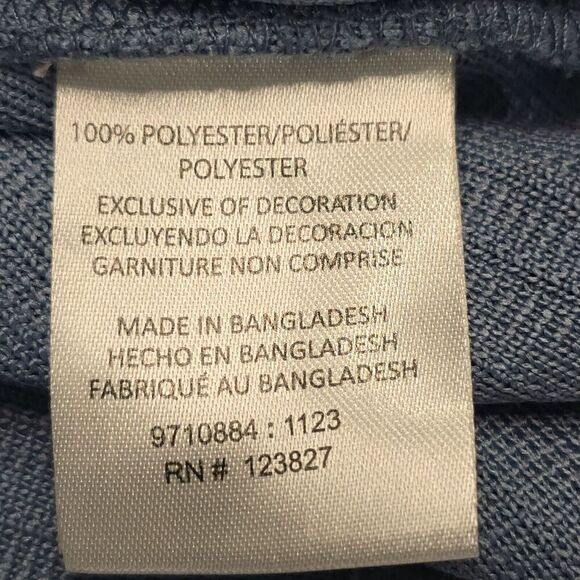 Bruno Luxe NYC Shirt Mens Medium Blue Ribbed Retro Y2K Career Casual Preppy - Picture 11 of 12